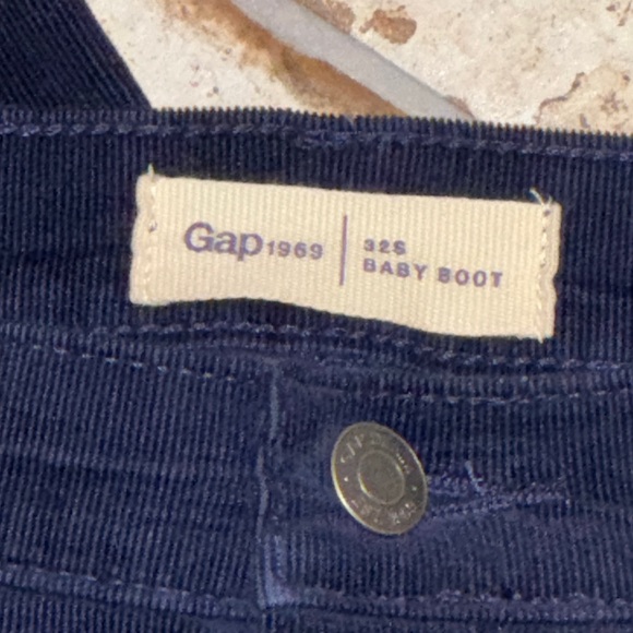 Gap Baby Boot Navy Corduroy Pants- Short length - Picture 6 of 8